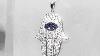 Black Sterling Silver Diamond Set Pave Black Sapphire Star Of David Necklace Nwt.